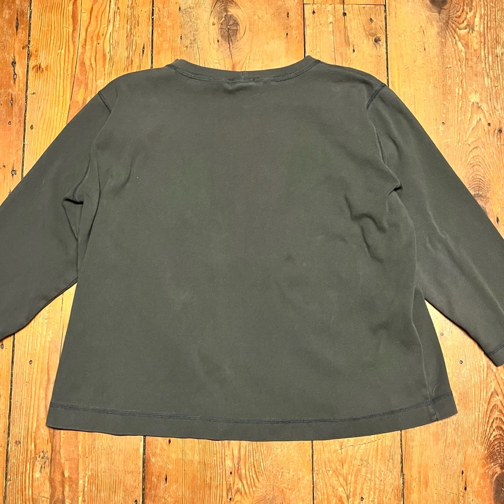 Basic Threads Dark Green Long Sleeve Sweatshirt - image 3